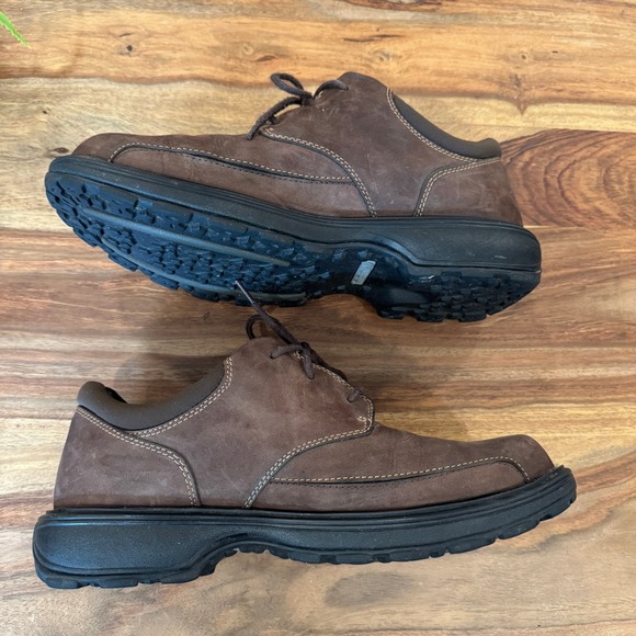 Timberland Leather Oxfords Comfort Casual‎ Walking Shoes Brown Mens 9.5M - Picture 6 of 10